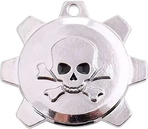 NONE DIY Creative Silvery Skull Key Replace Handle Requires Manual Polishing of Key Holder Suitable for mechanical keys