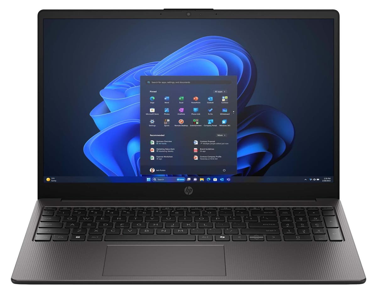 HP 250R G10 (Dark Ash, 15,6" Full-HD, Intel Core 5 120U, 128 GB RAM, 4 TB SSD) mit Windows 11 Pro
