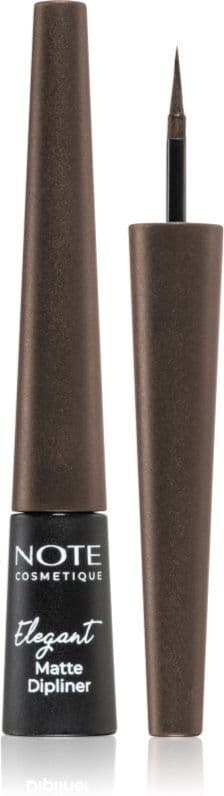 Note Cosmetique Elegant Matte Dipliner liquid eyeliner with a matt finish shade 02 Coffee Brown 2.5 ml