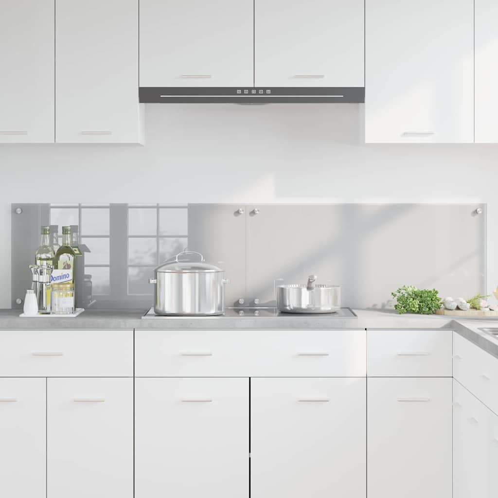 vidaXL Crédence de cuisine 2 pc Gris clair 90 x 40 cm verre trempé