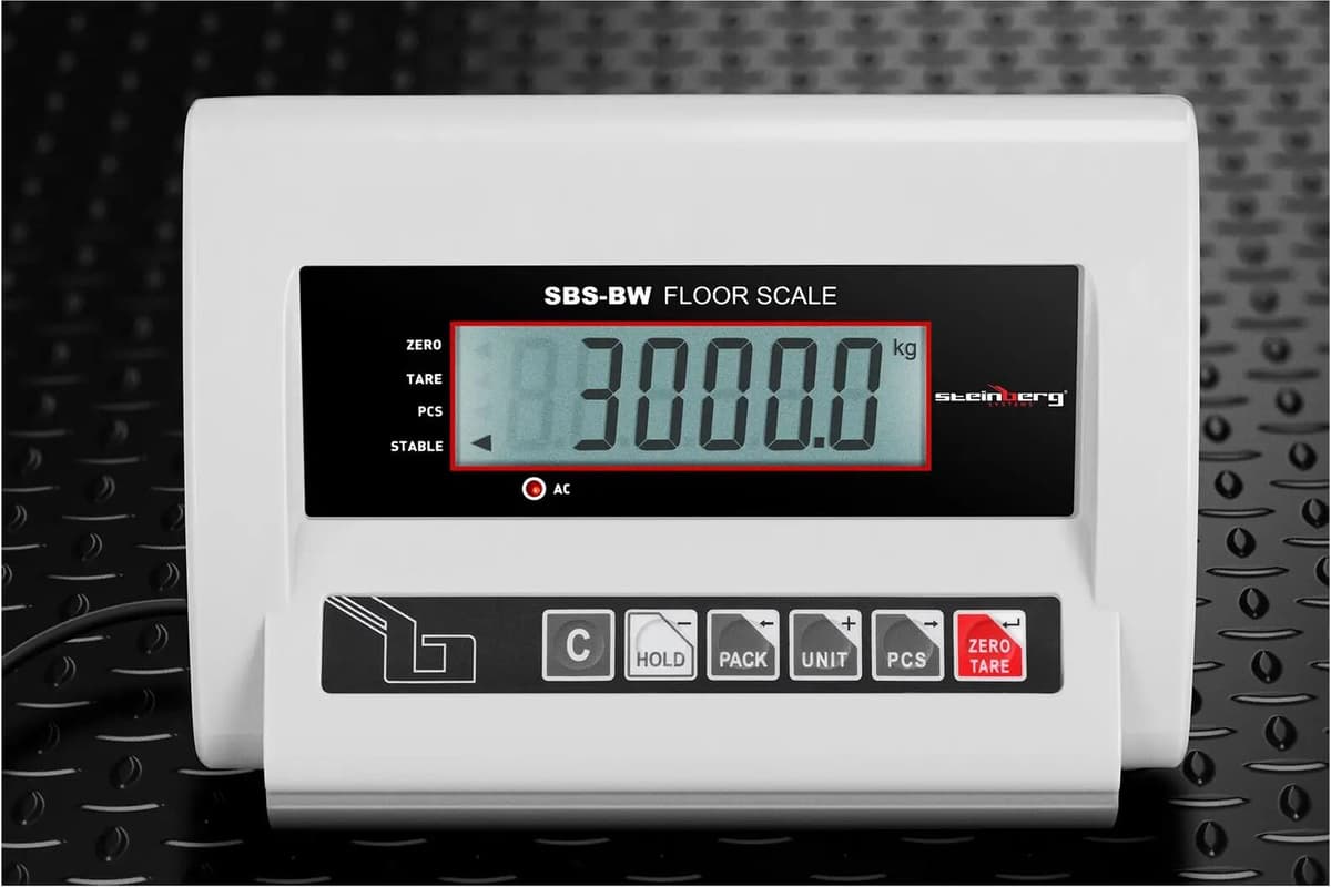 Steinberg Systems Podlahová váha ECO - 3 000 kg / 1 kg - 150 x 150 cm - LCD SBS-BW-3T/1A