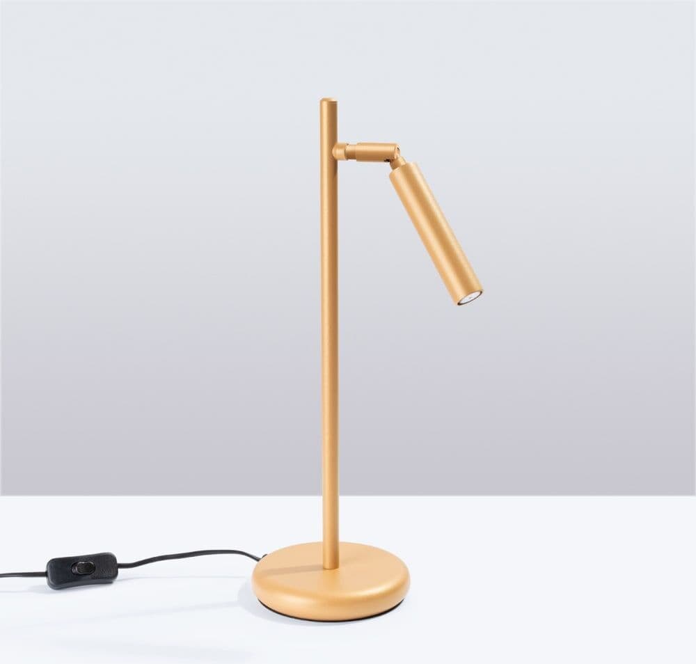 Sollux Lighting Lámpara de escritorio dorado acero alt. 14 cm