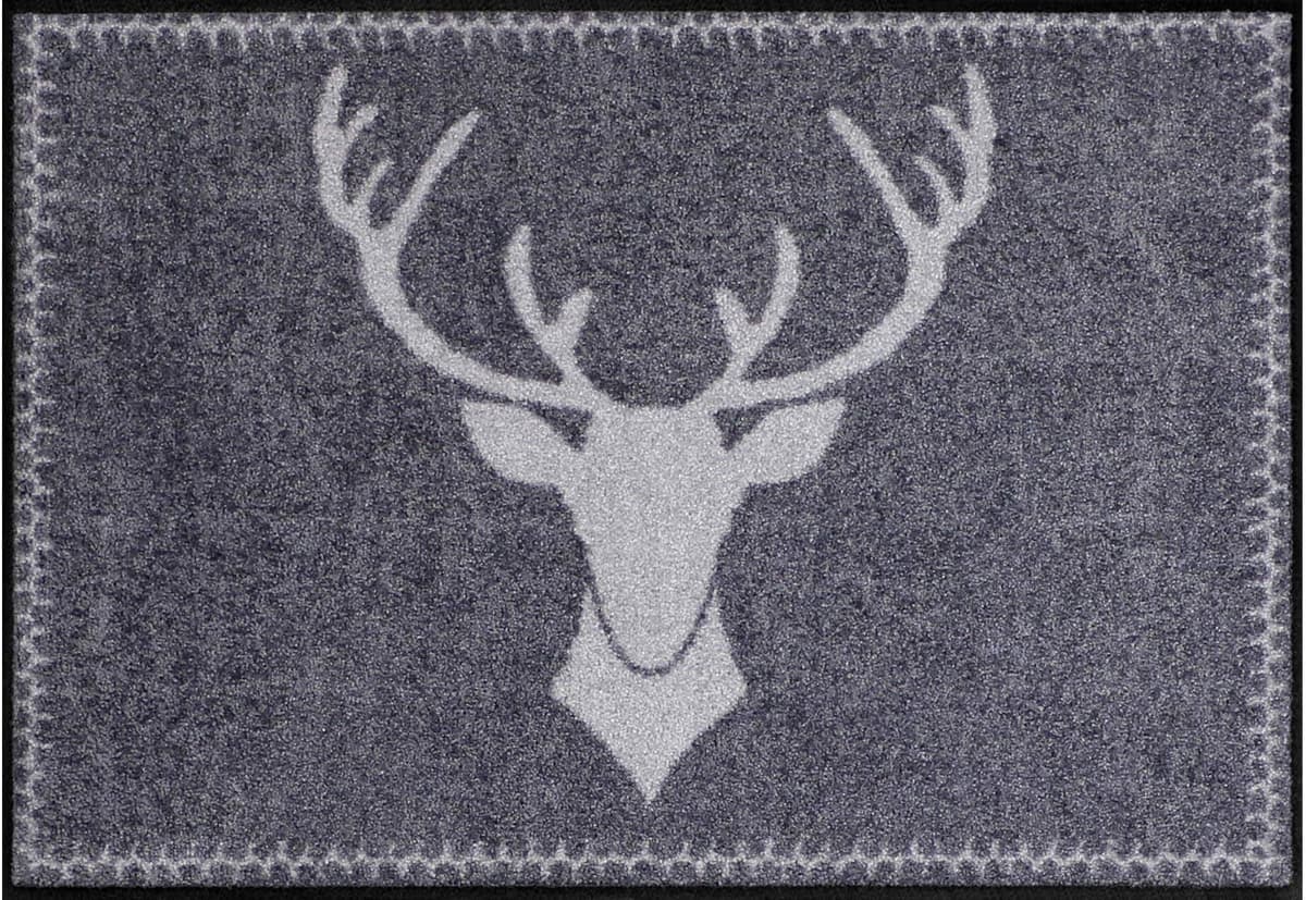 Fussmatte SALONLOEWE "Salonlöwe Fussmatte", grau, B:50cm L:75cm, Kunstfaser, Teppiche, Fussmatte grau B : 50cm 1 Stk., L: 75cm