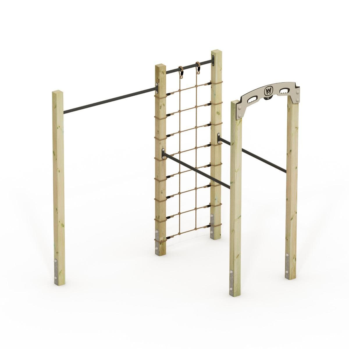 Outdoor Fitnessgerät FIT Base 520 - Professionelle Klimmzugstange für Calisthenics & Krafttraining im Garten - Massivholz Konstruktion - Wickey