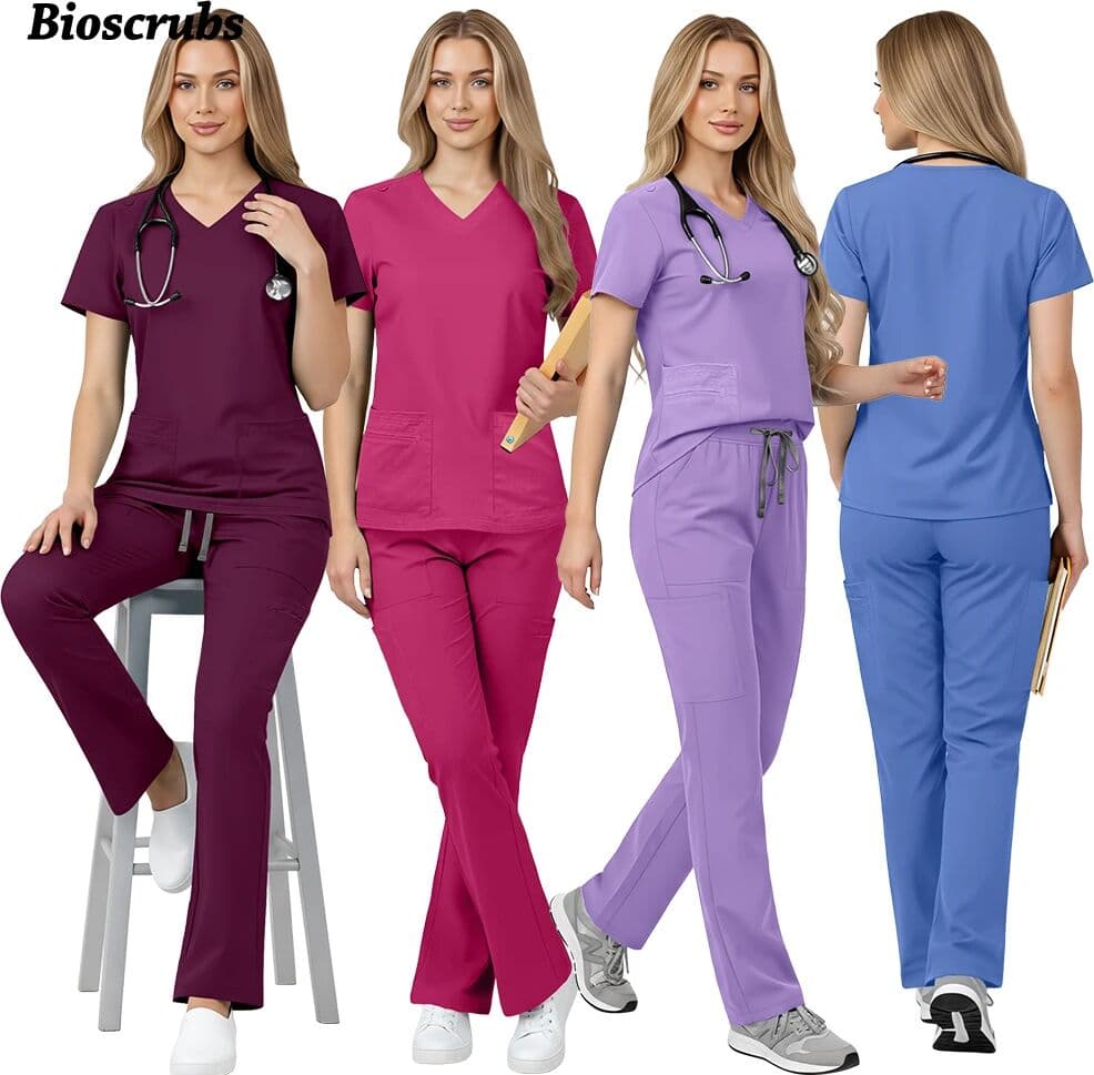 Bioscrubs Surgical Uniform Woman Hospital Clinical Wear Beauty Salon Spa Top Pants Medical Doctor Nursing  Scrubs Uniforms Set