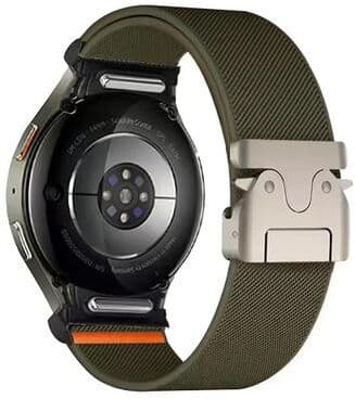 Everyday Crate Samsung Galaxy Watch 7 6 5 4 Nylon Watch Band With Press Button Connector And Parachute Buckle army Green