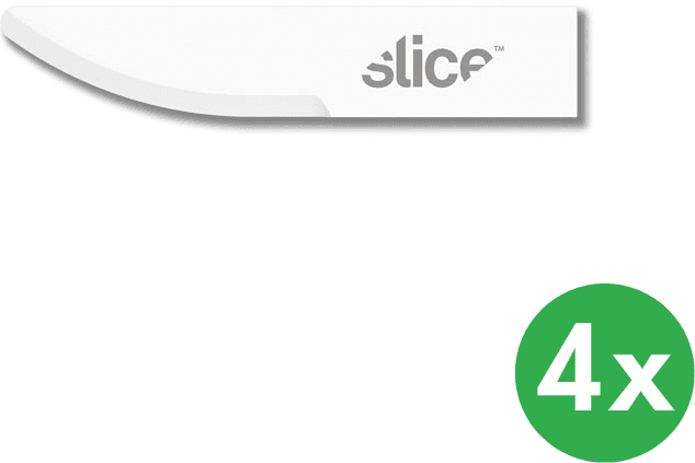 Slice Ostrza do noży modelarskich, zagięte z zaokrąglonym czubkiem, 4 szt.