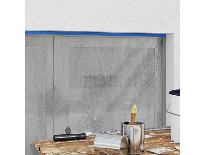 vidaXL Abdeckfolie mit Klebeband 12 stk. Transparent und Blau