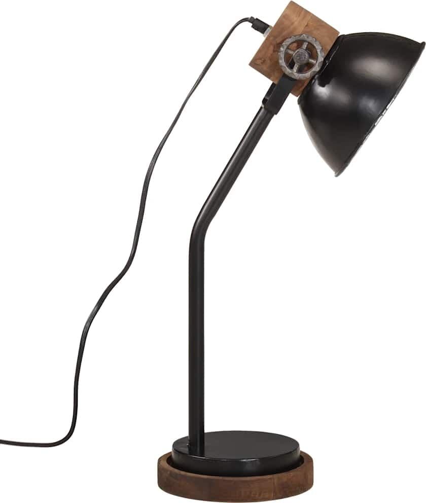 vidaXL Lampe de bureau 25 W noir 18x18x60 cm E27