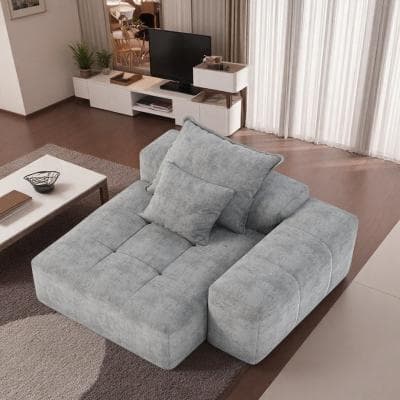Sparkling Chenille Oversized Modular Sofa with Pillows and No Assembly Required