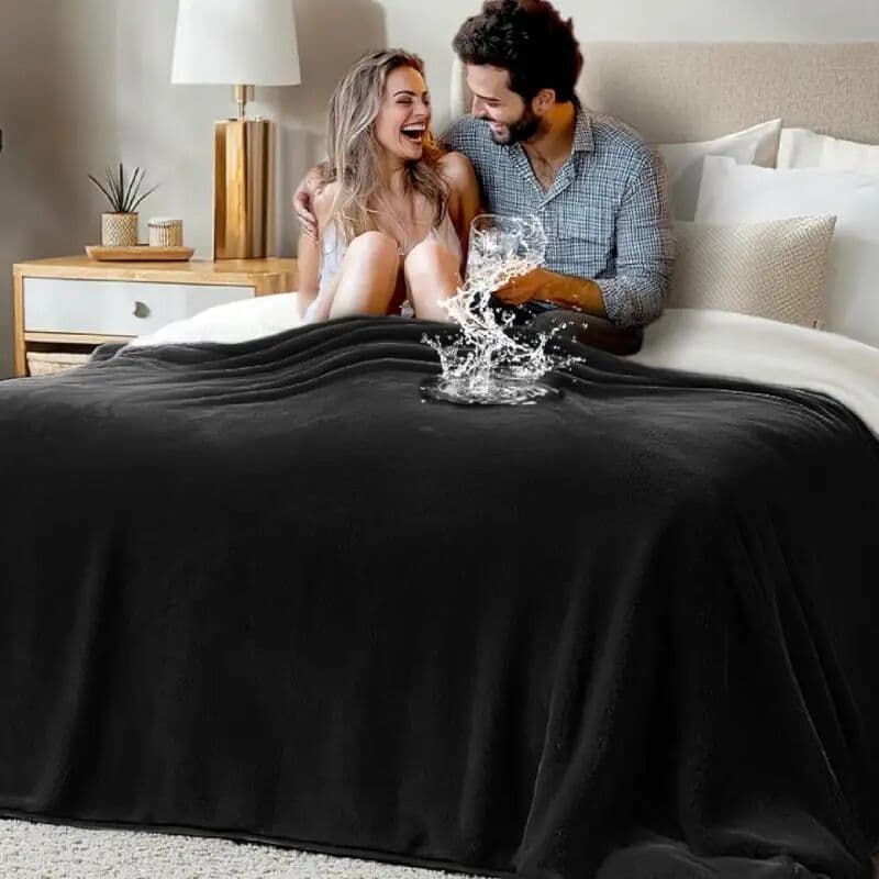 NONE Leakproof Blanket Reversible Flannel Cover Waterproof Blanket Multipurpose Bed Couch Protector Suitable for Family Pets Elderly