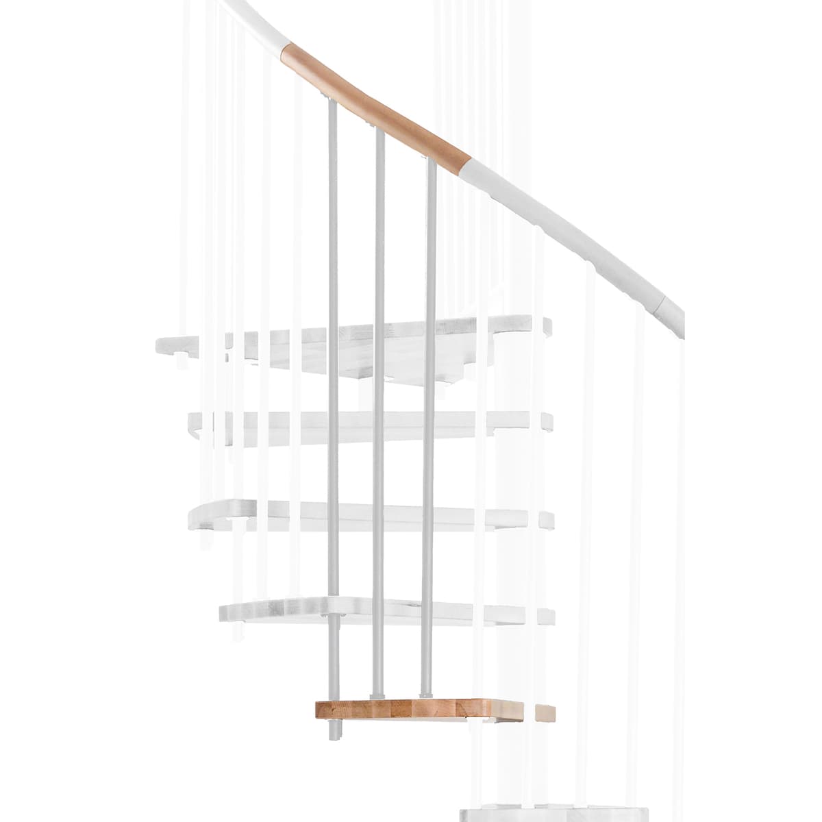 Minka Höhenerweiterung für Spiral Wood 140cm Durchmesser Buche Weiß