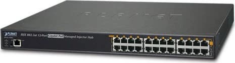 PLANET 12-Port GB 802.3at POE+Inj.Hub