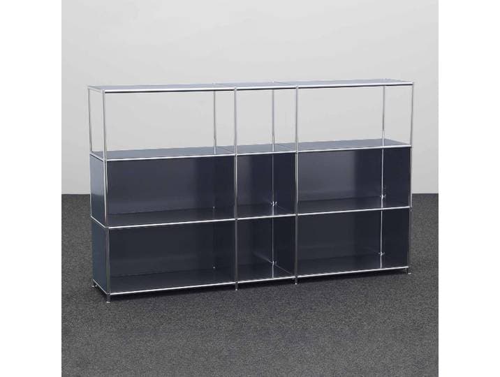 Regale System4, Anthrazit, 3 Ordner hoch, 190.0 x 118.0 x 40.0 cm, Neu - Perfekt für Wohnzimmer und Stauraum