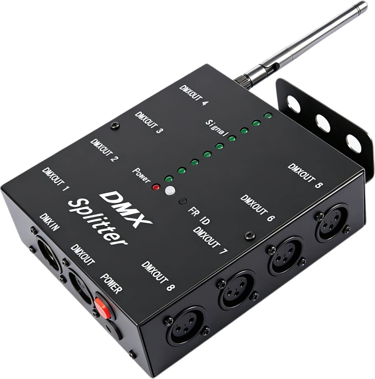 NONE 8 Way Wireless DMX512 Splitter & Amplifier with Antenna Isolated Outputs for LED Stage Lights DJ Disco