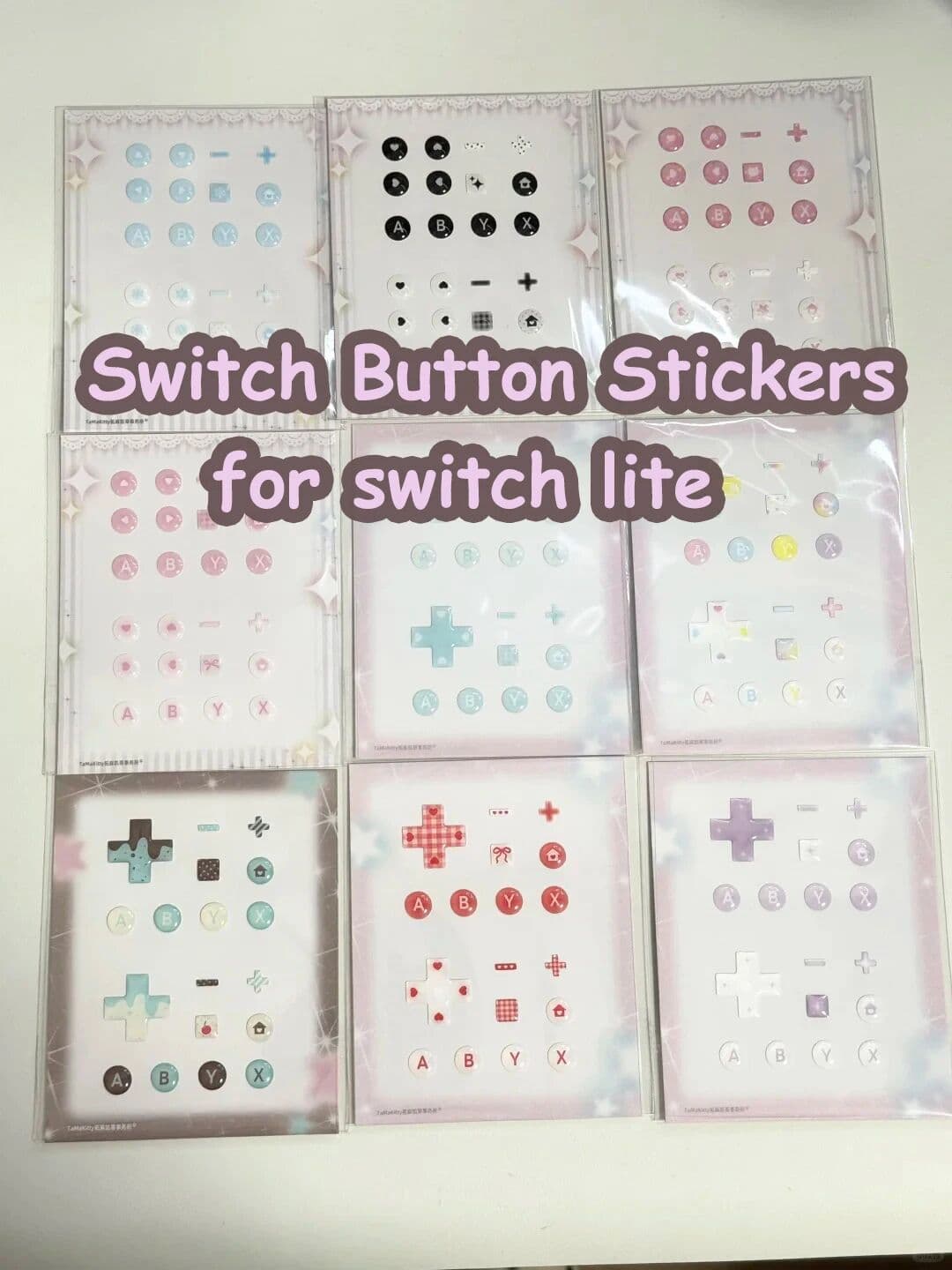 keeppley Kawaii 3D Stereo Button Sticker for Nintendo Switch Lite Soft Silicone Raised ABXY Direction Home Screenshot Key Decor Stickers