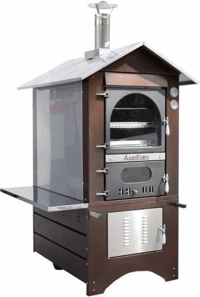 AgriEuro TOP-LINE AgriEuro Magnus 100 Deluxe EXT - Holzbackofen für draußen - aus Edelstahl - kupferfarben
