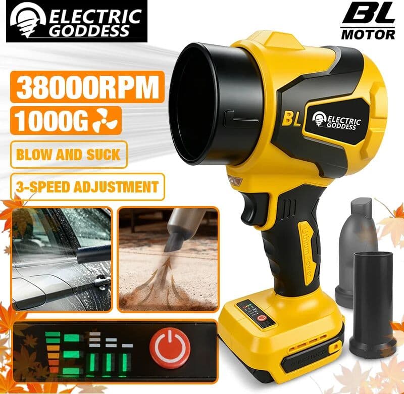 NONE EDOG Brushless Electric Turbo Blower Long Tube Blower Jet Fan Handheld Leaf Blowing Snow Tool for Dewalt 20v Battery Pin