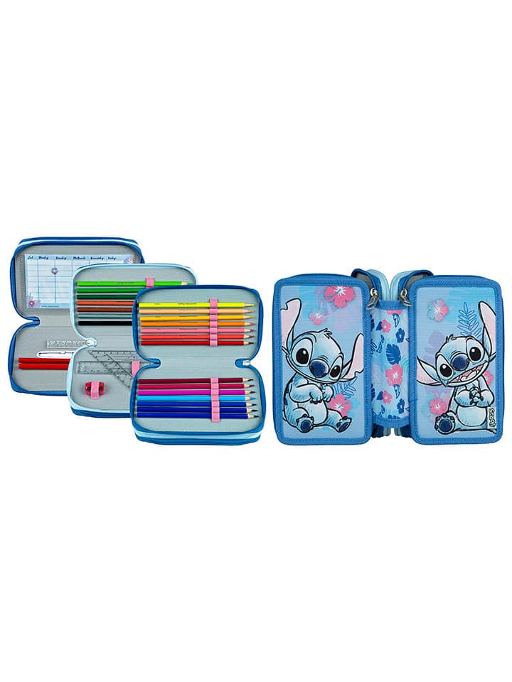SCOOLI Gefülltes Federmäppchen "Lilo & Stitch" in Blau - onesize