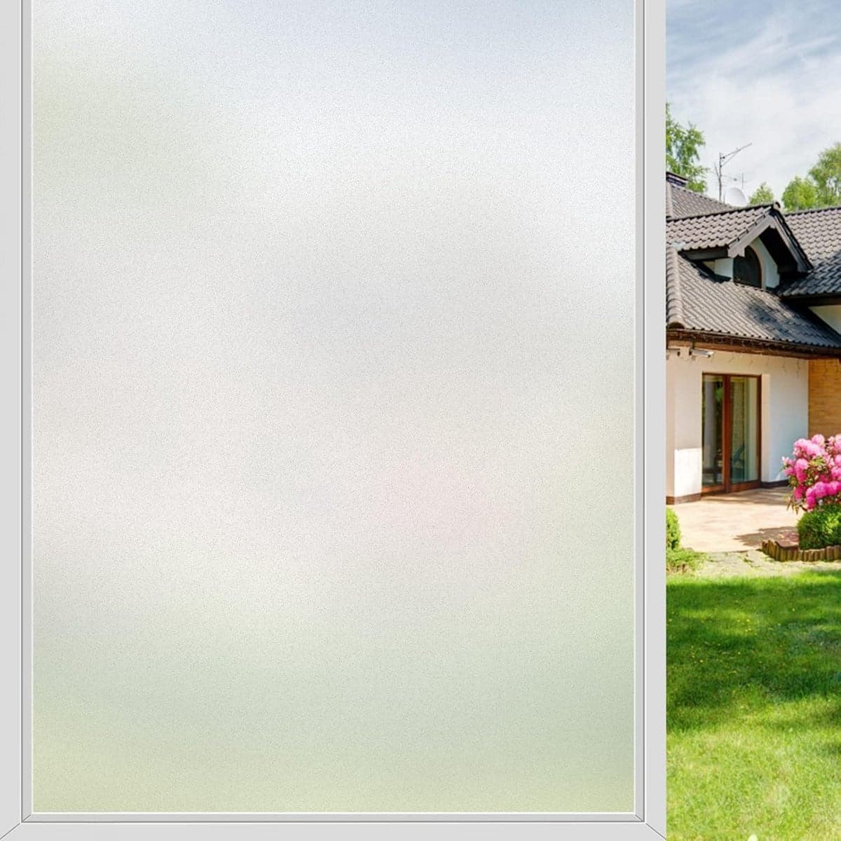 Raamfolie Privacy Mat Glasfolie Wit - Breedte: 44,5 cm, Lengte: 200 cm