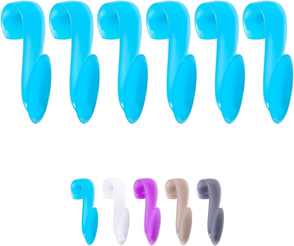 Set van 6 ronde radiatorhaken voor handdoeken en kleding