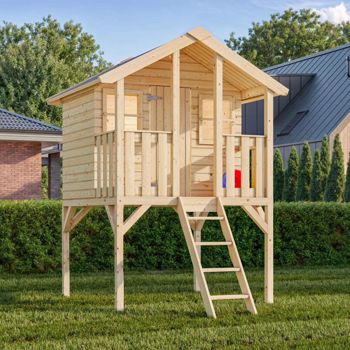 Losa Legnami Toby Casetta da giardino per bambini in legno impregnato 180x192 cm