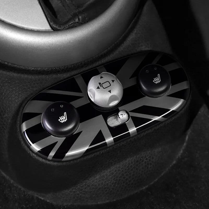 KLML Car Rearview Mirror Adjustment Panel Decorative Stickers Cover Styling Accessories For Mini Cooper R50 R52 R53 2001 2002 2003 04