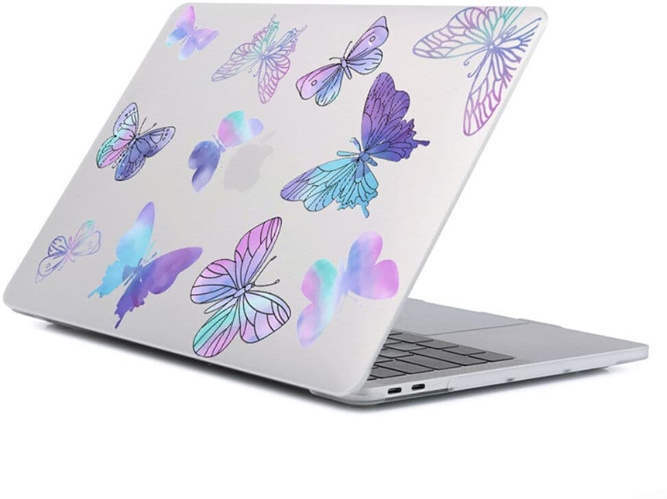 TABLETCOVERS.DK MacBook Air 13" M5/M4/M3/M2 (2026-2022) Hård Plastik Cover - Sommerfugle