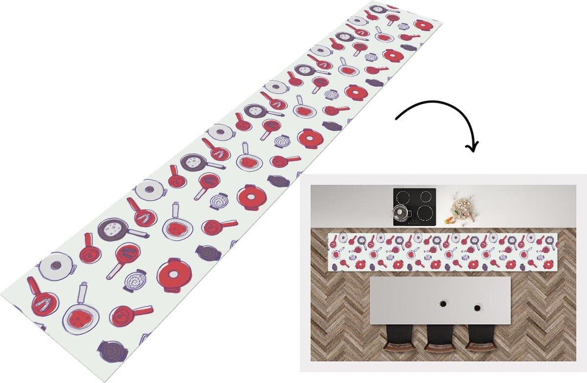 KitchenYeah Keukenloper van Vinyl, Rechthoekig