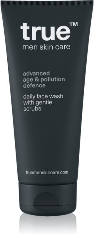true men skin care Daily face wash with gentle scrubs gel nettoyant exfoliant pour homme 200 ml