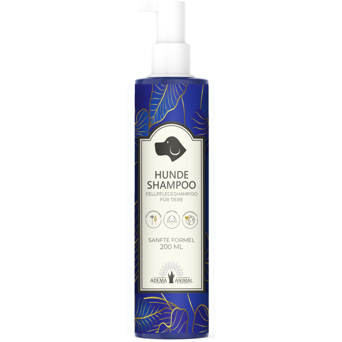 Adema Animal Hundeshampoo - Hundeshampoo gegen Fell Geruch - Fellpflege - für alle Hunderassen geeignet - für alle Hunderassen - Hund baden - 200ml