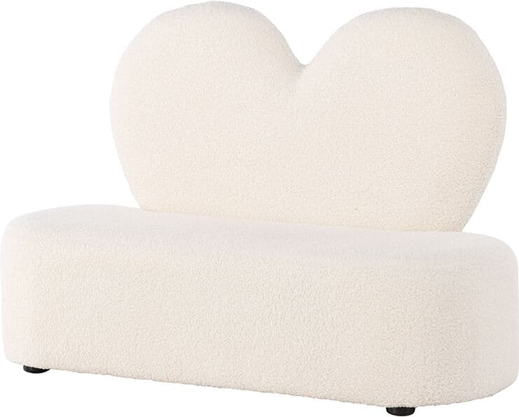Kids sofa for barn teddy hvit.
