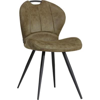 Esszimmerstuhl OMG DESIGN "Miracle", braun (olive, schwarz, olive), B:54cm H:88cm T:63,5cm, Polyester, Stühle, Esszimmerstuhl, Esszimmerstuhl, pflegeleichter Bezug