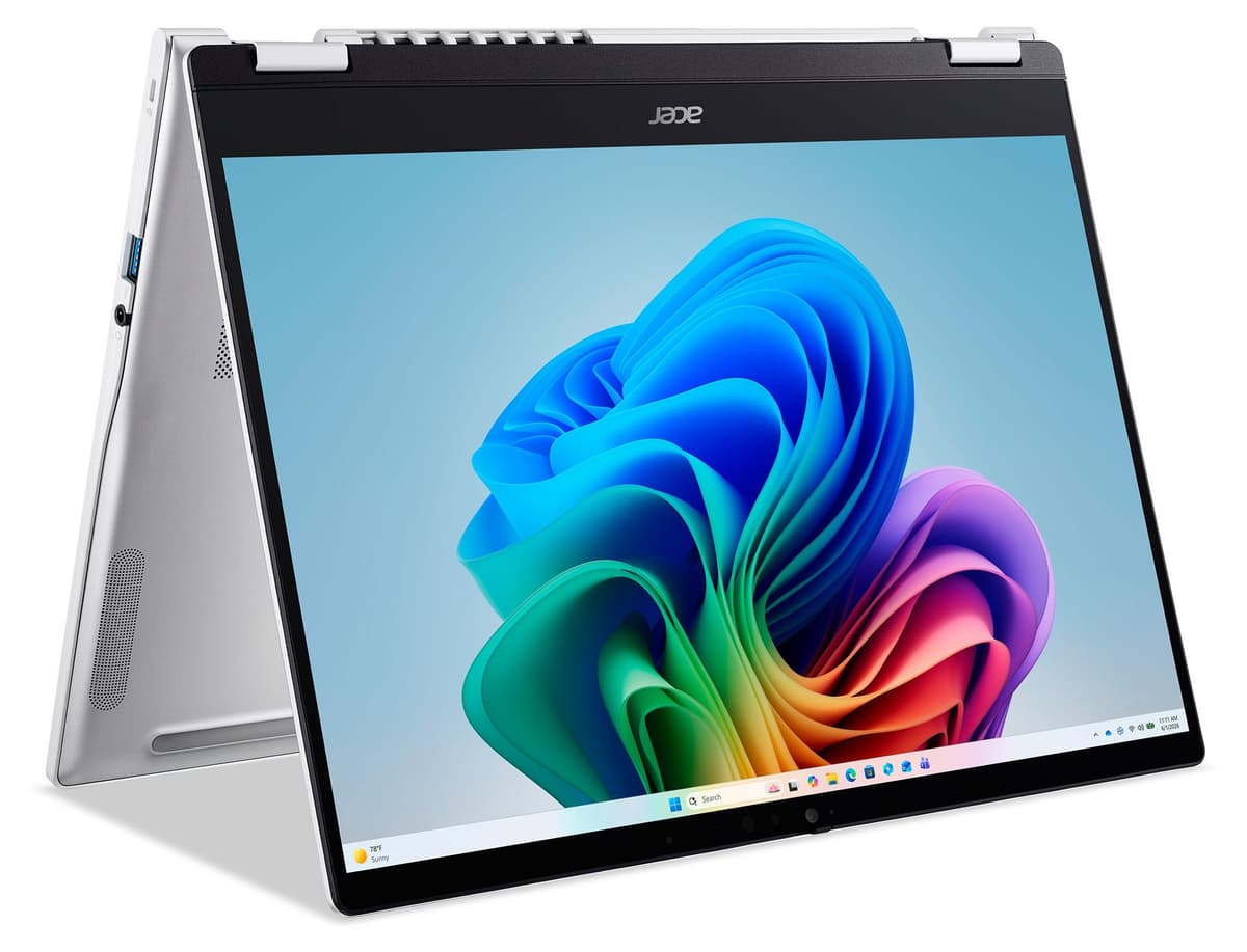 Acer Swift Spin 14 AI (Platinum Silver, 14" WUXGA, Intel Core Ultra 9 386H, 8 GB RAM, 4 TB SSD) mit Windows 11 Pro & Office 2024 Pro