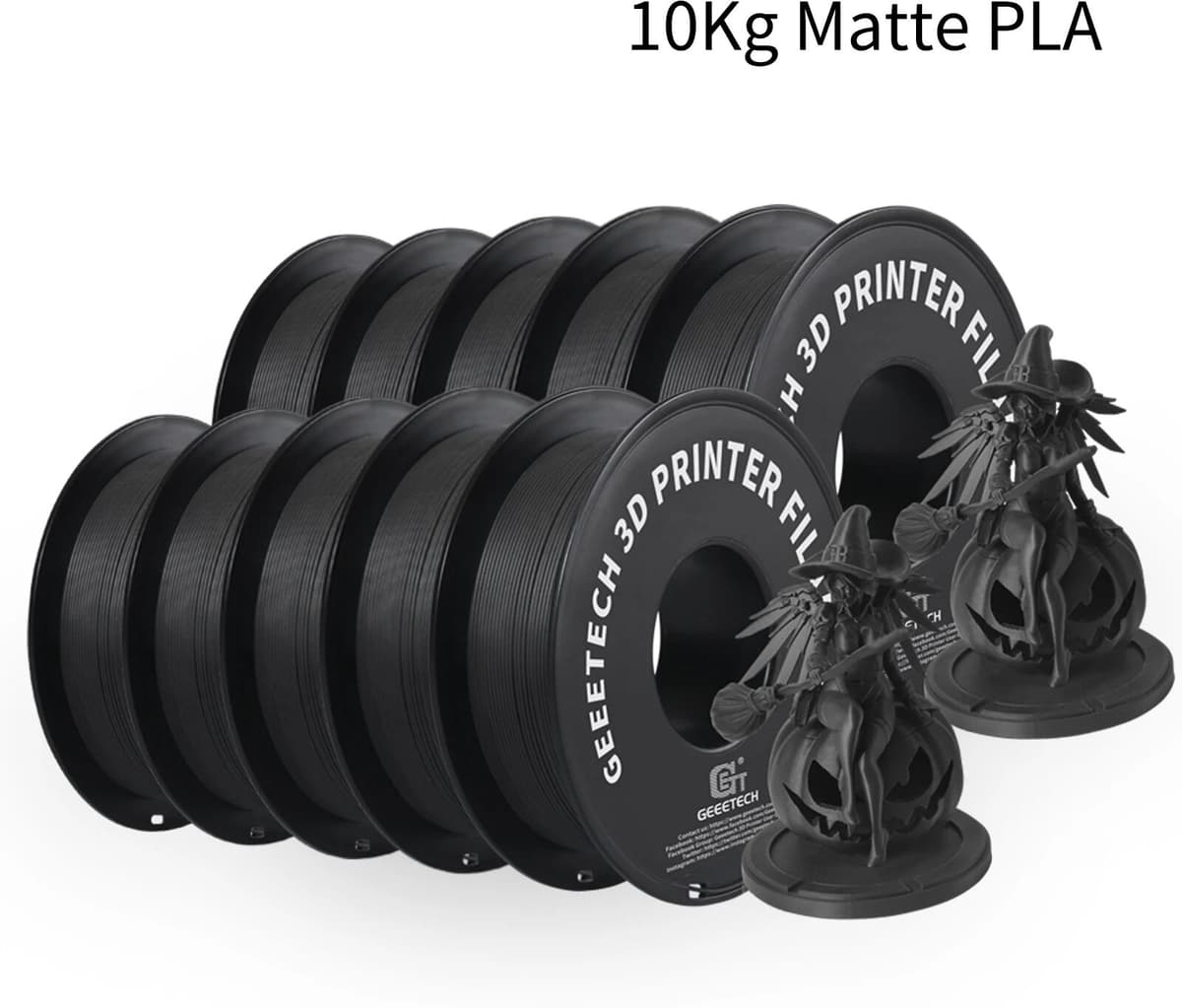 GEEETECH 10Kg 3d Matte PLA Filament 1.75mm Spool Wire For 3D Printer Material, Safety, Vacuum Packaging