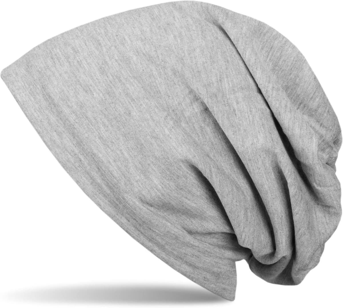 Beanie STYLEBREAKER "Unifarbene Beanie Mütze mit Fleece", Herren, grau (grau meliert), 50% Viskose CV. 50% Polyester PES., Modisch, Mützen Beanie