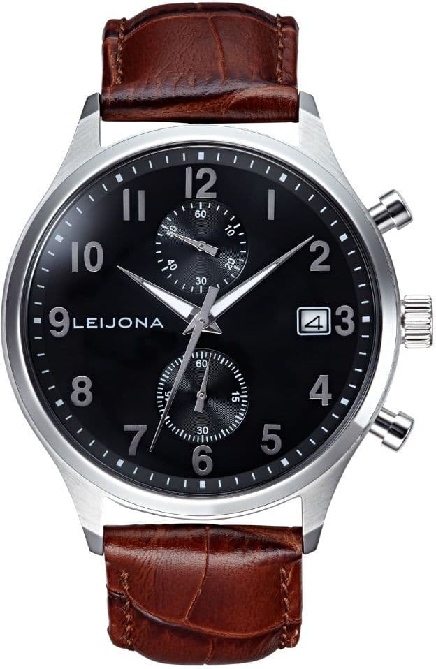 Leijona Ohra Krono, Steel & Black, 5020-2611 rannekello