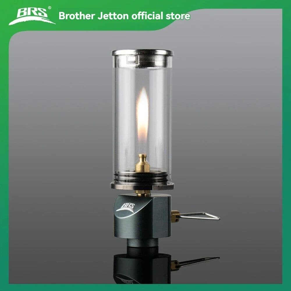 NONE BRS Windproof Candle Lamp Gas Burner Stove Outdoor Camping Lights Tent Lighting Equipment BRS 55 Dreamlike Candlelight Lamp Mini