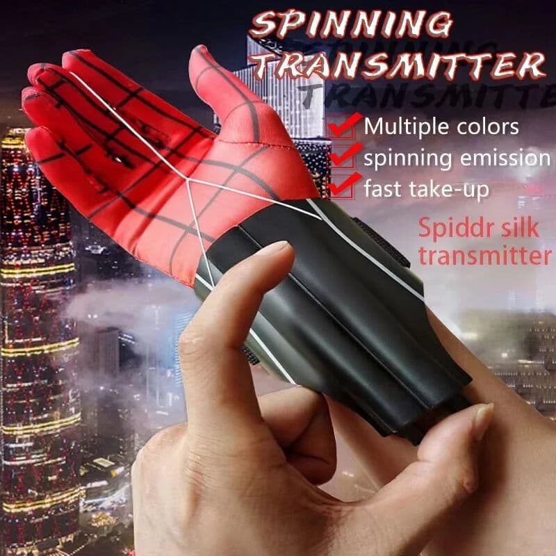 BLOKEES Spider Men Web Shooters Spidermen Network Electric Launcher Gloves Toys Manga Figurine Cosplay Props Gift for Kids For Cat