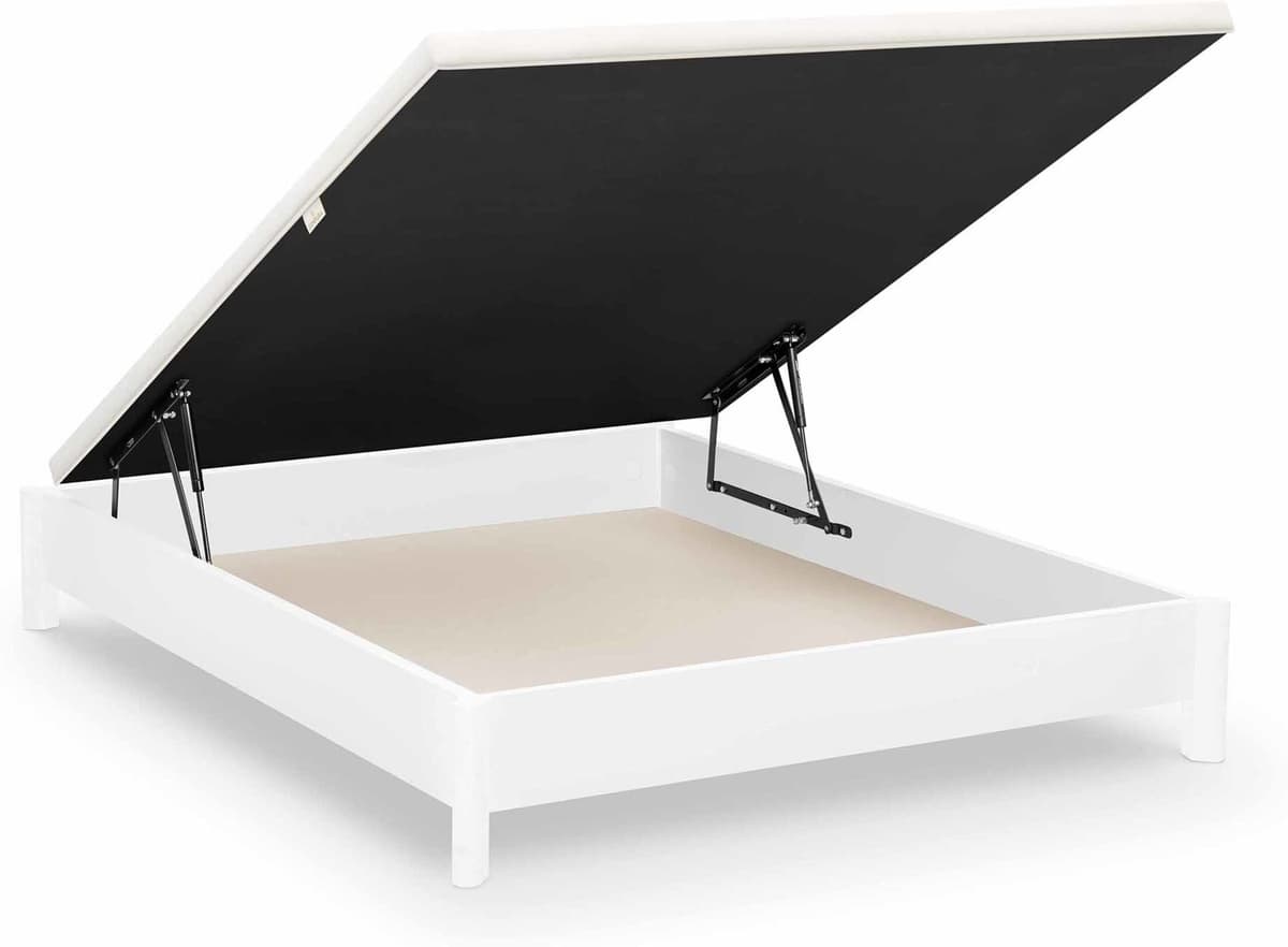 Sonpura Canapé abatible de madera Loto .  (Cama 150 x 200 cm) Blanco