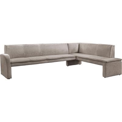 Eckbank EXXPO - SOFA FASHION "Cortado, elegant und modern mit hohem Sitzkomfort", beige (taupe), B:265cm H:88cm T:196cm, Webstoff fein (Zusammensetzung: 95% PES, 10 NY), Sitzbänke, Eckbank, hohe Bodenfreiheit, schöne Detailverarbeitung