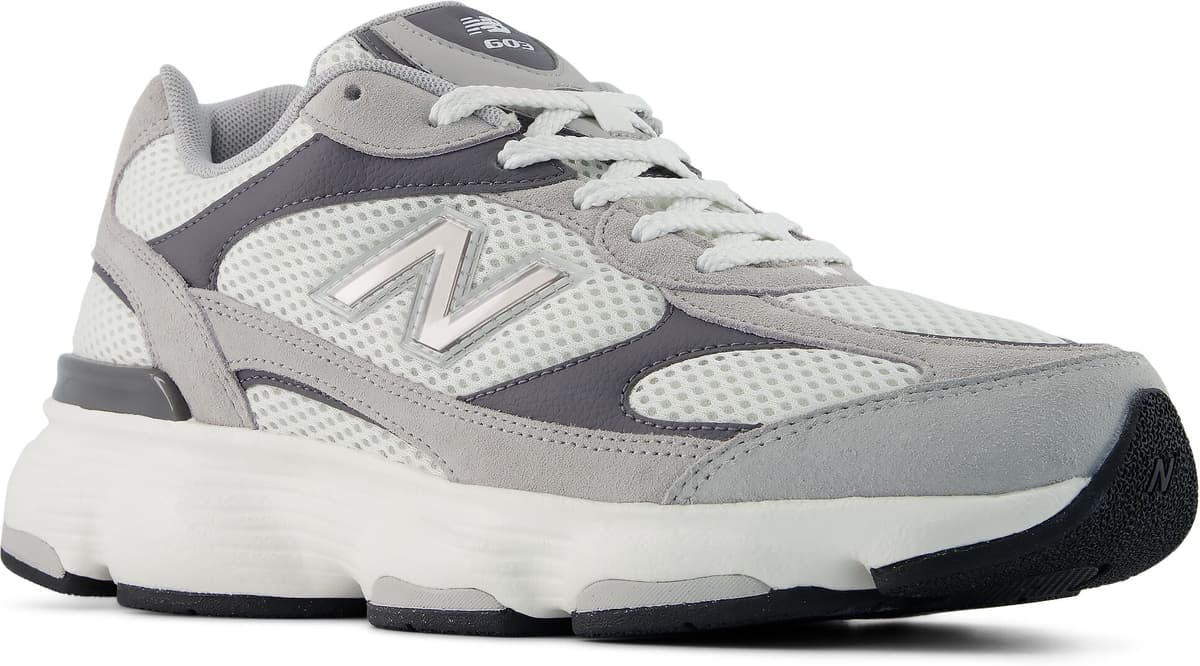 Sneaker NEW BALANCE "603", Herren, Gr. 40,5, grau (reflection, raincloud), Leder, Textil, Schuhe Sneaker, inspiriert vom 9060