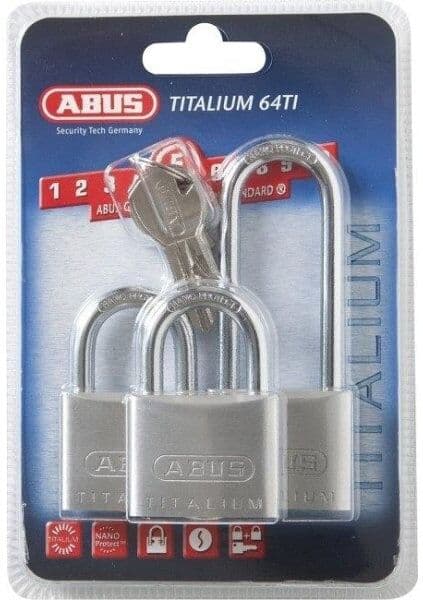 Abus Hængelås 64ti/40 + 64ti/40 Hb63, 3 Stk