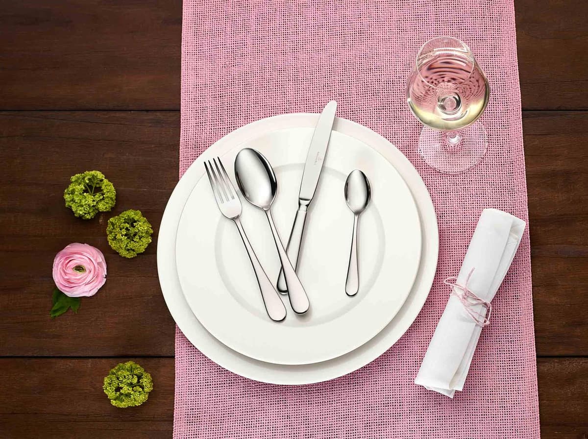 Besteck-Set VILLEROY & BOCH "Tafelbesteck Oscar 144er Set silber", silber, 144, Essbesteck-Sets, Besteck-Set, Spülmaschinenfest