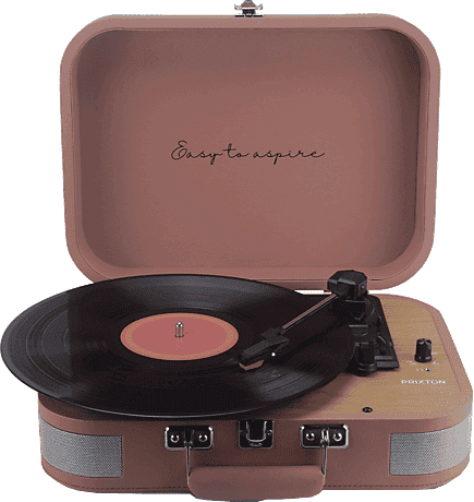 Tocadiscos - Prixton VC600, Correa de Transmisión, Bluetooth, 33/45/78 rpm, Dos Altavoces Estéreo 5W, Mocha Mousse