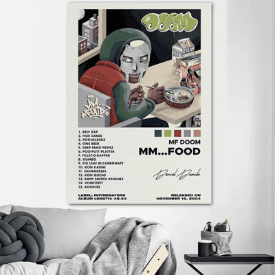 Inspire Curations MF DOOM Album Cover Canvas Poster Hip Hop Wall Art For Room & Studio Decor z7 40x60cm No Frame