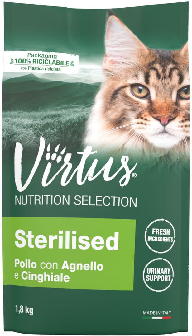 Virtus Cat Nutrition Selection Sterilised Pollo Agnello e Cinghiale 1.8KG