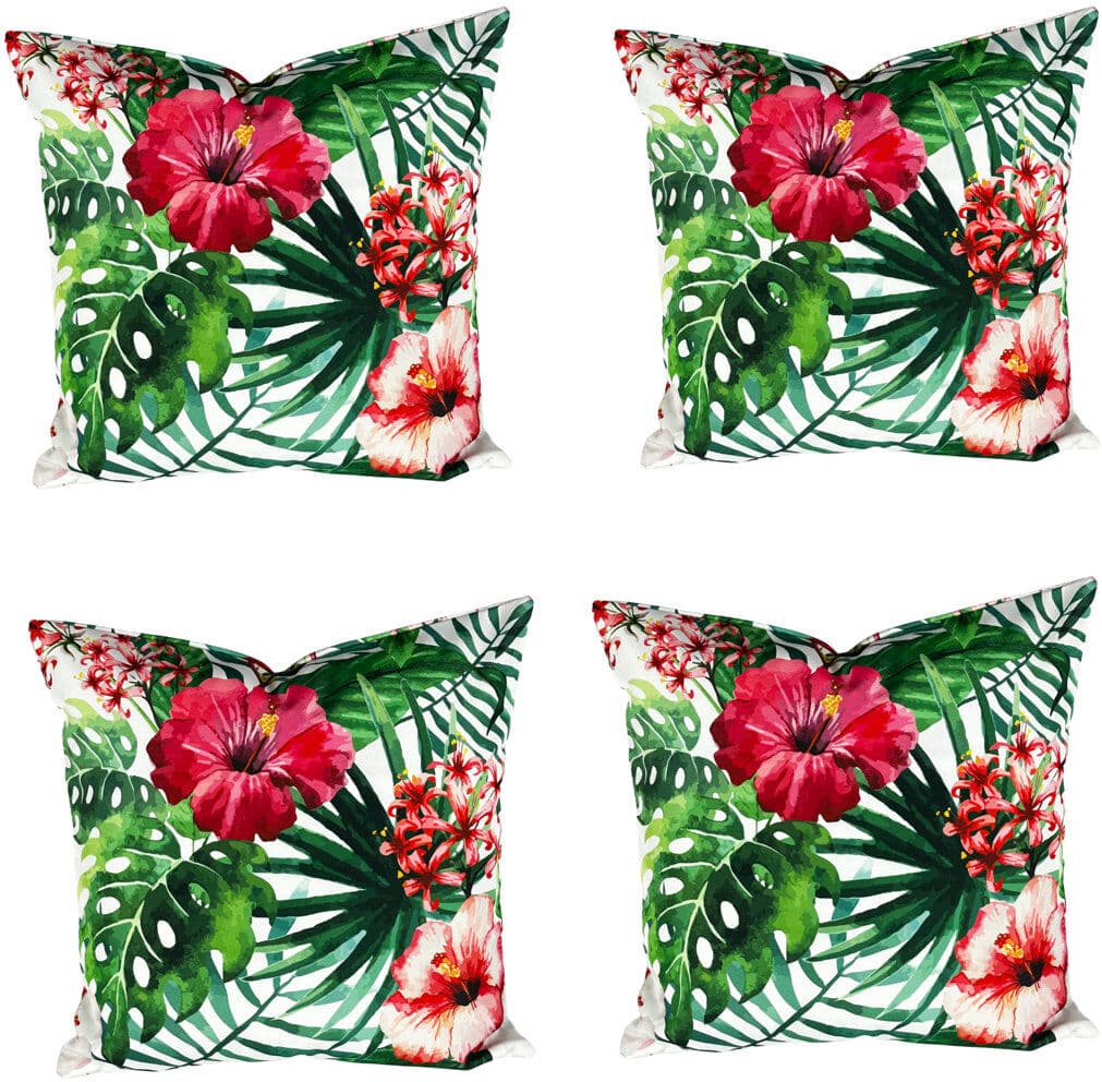 Brayden Studio Batina Indoor / Outdoor Geometric Square Cushion Cover Red/Green