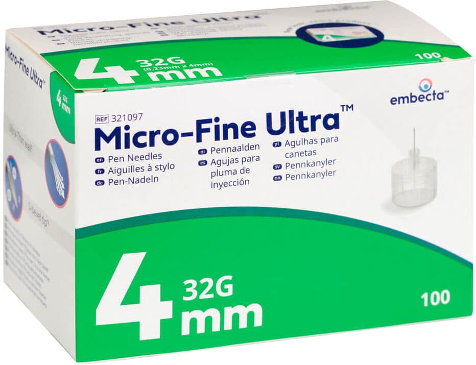 embecta Micro-Fine Ultra Pennaalden 4MM 32G (100 stuks)