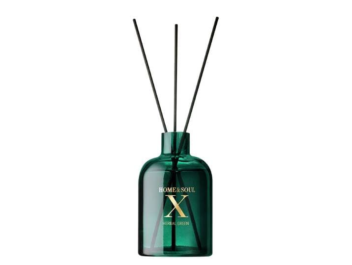 Parfum d’ambiance HOME&SOUL HerbalGreen Vert/Vert Parfum d’ambiance, verre, Polyester 7 x 22 x 7cm